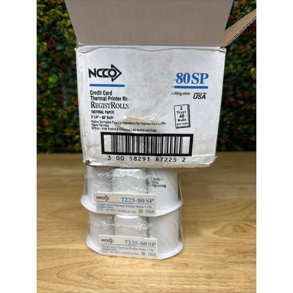 NCCO Credit Card Thermal Printer Rolls 1-ply 2-1/4